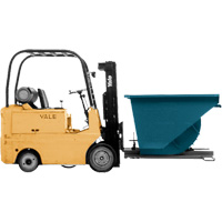 Conteneur autobasculeur, Acier, 3/4 vg³, Bleu D. Morneault & Fils