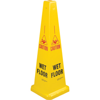 C&ocirc;nes de d&eacute;viation  Wet Floor , Anglais avec pictogramme D. Morneault & Fils