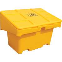 Contenants pour sel & sable SOS, Avec Moraillon, 42" x 29" x 30", 11 pi³, Jaune D. Morneault & Fils