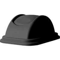 Soft Wastebasket Covers, Dome Lid/Swing Lid, Plastic, Fits Container Size: 16" x 11-5/8" D. Morneault & Fils