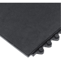 24/Seven&reg; Matting, Rubber, 3' W x 3' L, 5/8" Thick, Black D. Morneault & Fils