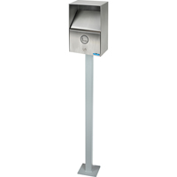 Smoking Receptacles, Wall-Mount, Stainless Steel, 3.3 Litres Capacity, 13-1/2" Height D. Morneault & Fils
