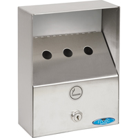 Smoking Receptacles, Wall-Mount, Stainless Steel, 1 Litres Capacity, 9" Height D. Morneault & Fils