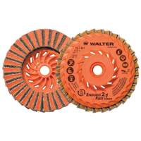 Enduro-Flex 2-IN-1 Turbo Finishing Disc, 4-1/2" x 5/8"-11, Type 27, 80 Grit, Aluminum Oxide D. Morneault & Fils