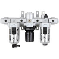 Filtre &agrave; air interm&eacute;diaire en trois parties, r&eacute;gulateur & lubrificateur AFRLMI38, 3/8" NPT D. Morneault & Fils