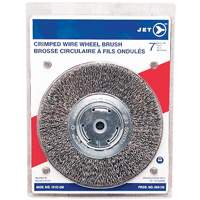 Crimped Wire Wheel, 7" Dia., 0.014" Fill, 1/2" - 2" Arbor D. Morneault & Fils