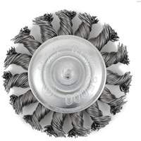 Brosse radiale &agrave; fils nou&eacute;s torsad&eacute;s mont&eacute; sur mandrin EKR275-20, 3", Fils ,02", Tige 1/4" D. Morneault & Fils