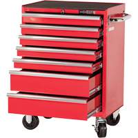 PRC2707 Pro Series Roller Cabinet, 7 Drawers, 27" W x 16" D x Red D. Morneault & Fils