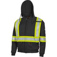 337SF Flame-Resistant Zip Style Hoodie, Men's, Small, Black, 22 cal/cm² D. Morneault & Fils