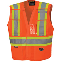 6930 Veste de s&eacute;curit&eacute; d&eacute;tachable &agrave; &eacute;paules tombantes, Orange haute visibilit&eacute;, Grand/T-Grand, Polyester D. Morneault & Fils