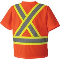 5994 T-shirt de s&eacute;curit&eacute; haute visibilit&eacute;, Polyester, 2T-Grand, Orange haute visibilit&eacute; D. Morneault & Fils
