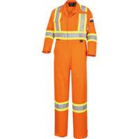 5555 High Visibility FR Rated & Arc Rated Safety Coveralls, Size 36, High Visibility Orange, 11 cal/cm² D. Morneault & Fils