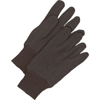 Gants en jersey classiques, Taille unique, Brun, Non doubl&eacute;, Poignet en tricot D. Morneault & Fils