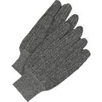 Gants en jersey classiques, Taille unique, Poivre et sel, Non doubl&eacute;, Poignet en tricot D. Morneault & Fils