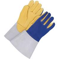Gants pour soudeur TIG avec poignet de 5,5", Cuir fleur de daim, Taille 10 D. Morneault & Fils