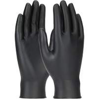 Grippaz Skins Ambidextrous Disposable Gloves, Large, Nitrile, 6-mil, Powder-Free, Black D. Morneault & Fils