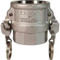 EZ Boss-Lock Cam & Groove Coupler, Stainless Steel, Type D, 1", Female NPT, 250 PSI D. Morneault & Fils
