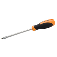 Slotted Screwdriver, 1/4" Tip, Round, 9-1/3" L, Cushion Grip Handle D. Morneault & Fils