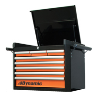 Coffre &agrave; outils sup&eacute;rieur, 28" la, 8 tiroirs, Noir/Orange D. Morneault & Fils