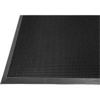Gritstop Fingermat Matting, Rubber, Scraper Type, Textured Pattern, 2' x 2-2/3', Black D. Morneault & Fils