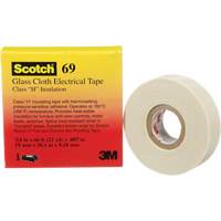 Scotch&reg; Glass Cloth Tape, 19 mm (3/4") W x 20 m (66') L, 7 mils, White D. Morneault & Fils