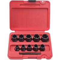 PROTO&reg; Bolt Extractor Socket Set, 10 Pcs, 1/4" Drive Size D. Morneault & Fils