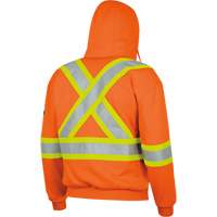 338SF Flame-Resistant Zip Style Hoodie, Men's, X-Large, High Visibility Orange, 22 cal/cm² D. Morneault & Fils