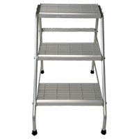 Aluminum Step Stand, 3 Steps, 34-9/16" x 22-13/16" x 30" High D. Morneault & Fils