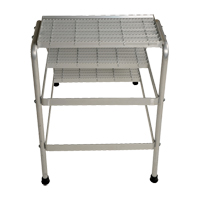 Aluminum Step Stand, 3 Steps, 34-9/16" x 22-13/16" x 30" High D. Morneault & Fils
