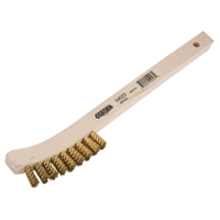 Small Cleaning Scratch Brushes, Brass, 2 x 9 Wire Rows, 8-5/8" Long D. Morneault & Fils