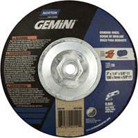 Gemini&reg; Saucer Wheel, 7" x 1/4", 5/8"-11 Arbor, Aluminum Oxide, Type 28 D. Morneault & Fils