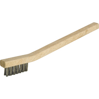 Small Cleaning Industrial-Duty Scratch Brush, Stainless Steel, 3 x 7 Wire Rows, 7-3/4" Long D. Morneault & Fils