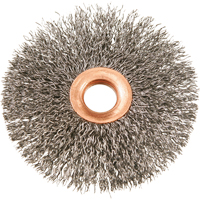 3" Copper Centre Crimped Wire Wheels, 3" Dia., 0.012" Fill, 1/2" Arbor D. Morneault & Fils