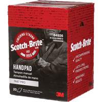 Tampons manuels Scotch-Brite 7447, Oxyde d'aluminium, 9" x 6", Grain Tr&egrave;s fin D. Morneault & Fils