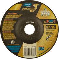 Quantum3 Grinding Wheel, 5" x 1/4", 7/8" Arbor, Ceramic, Type 27 D. Morneault & Fils
