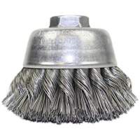 Knot Wire Cup Brush, 3-1/2" Dia. x 5/8"-11 Arbor D. Morneault & Fils