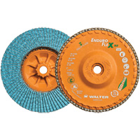 Enduro-Flex Alu Spin-On Flap Disc, 6" x 5/8"-11, Type 27, 40 Grit, Zirconia Alumina D. Morneault & Fils