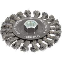 AllSteel Wire Brush, 4-1/2" Dia., 0.02" Fill, 5/8"-11 Arbor, Steel D. Morneault & Fils
