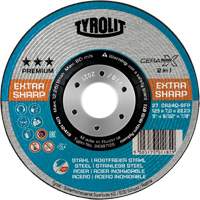 Cerabond X Grinding Wheel, 5" x 9/32", 7/8" Arbor, Ceramic, Type 27 D. Morneault & Fils