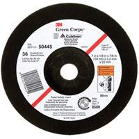 Green Corps Depressed Centre Wheel, 7" x 1/8", 7/8" Arbor, Ceramic, Type 27 D. Morneault & Fils