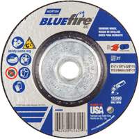 BlueFire&reg; XXL Grinding Wheel, 4-1/2" x 1/4", 5/8" Arbor, Ceramic Alumina, Type 27 D. Morneault & Fils