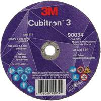 Cubitron 3 Cut-Off Wheel, 4" x 0.045", 3/8" Arbor, Type T1, Ceramic, 21000 RPM D. Morneault & Fils