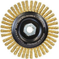 Spark-Free Brass Wire Wheel, 5" Dia. x 5/8"-11 Arbor D. Morneault & Fils