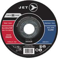 Power-Xtreme ZA24S Grinding Wheel, 4-1/2" x 1/4", 7/8" Arbor, Type 27 D. Morneault & Fils