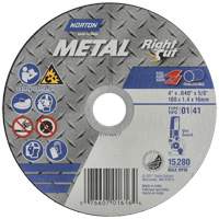 Metal RightCut Right Angle Cut-Off Wheel, 4-1/2" x 0.04", 7/8" Arbor, Type 01/41, Aluminum Oxide, 13580 RPM D. Morneault & Fils