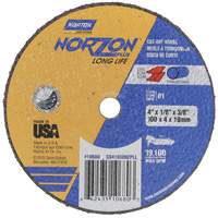 NorZon Plus SGZ CA Small Diameter Cut-Off Wheel, 4" x 1/8", 3/8" Arbor, Type 01/41, Ceramic Alumina, 19100 RPM D. Morneault & Fils