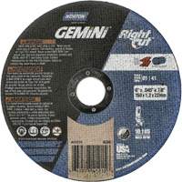 Gemini RightCut Right Angle Cut-Off Wheel, 6" x 0.045", 7/8" Arbor, Type 01/41, Aluminum Oxide, 10185 RPM D. Morneault & Fils