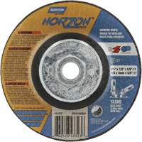 NorZon Plus SGZ CA Grinding & Cutting Wheel, 4-1/2" x 1/8", 5/8"-11 Arbor, Type 27, Ceramic Alumina D. Morneault & Fils