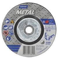 Metal Grinding & Cutting Wheel, 4-1/2" x 1/8", 5/8"-11 Arbor, Type 27, Aluminum Oxide D. Morneault & Fils