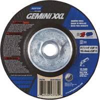 Gemini XXL Grinding Wheel, 4-1/2" x 1/4", 5/8"-11 Arbor, Aluminum Oxide, Type 27 D. Morneault & Fils